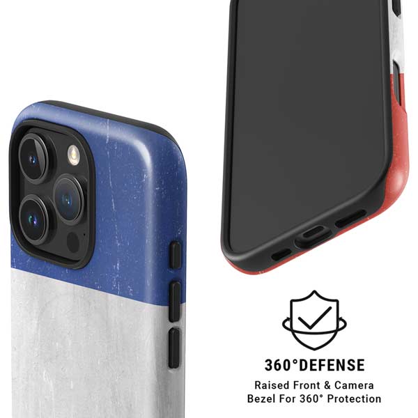 French Flag Distressed iPhone 16 Pro Max Magsafe Impact Case