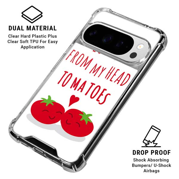 From My Head Tomatoes Google Pixel 10 Pro Clear Case