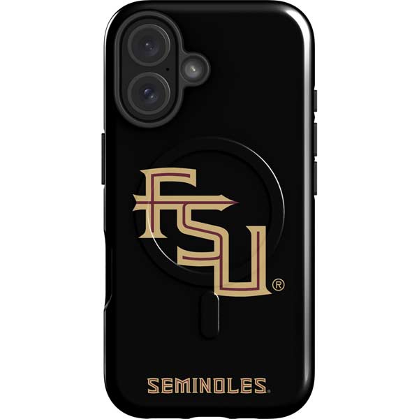 Florida State FSU Seminoles Black iPhone 16 Magsafe Impact Case