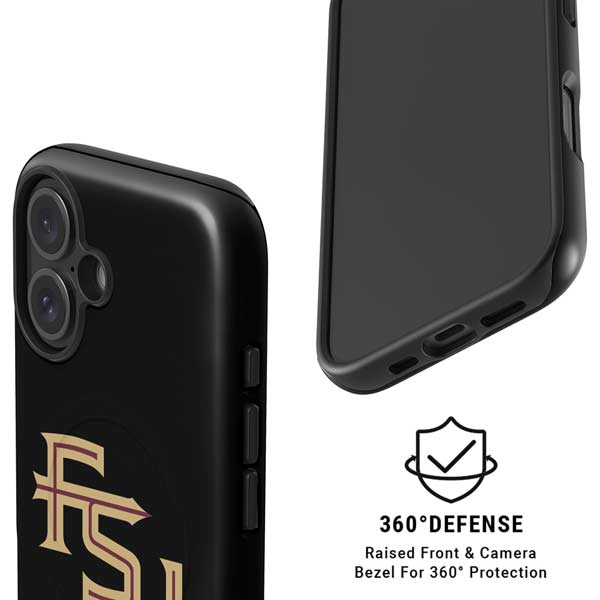 Florida State FSU Seminoles Black iPhone 16 Magsafe Impact Case