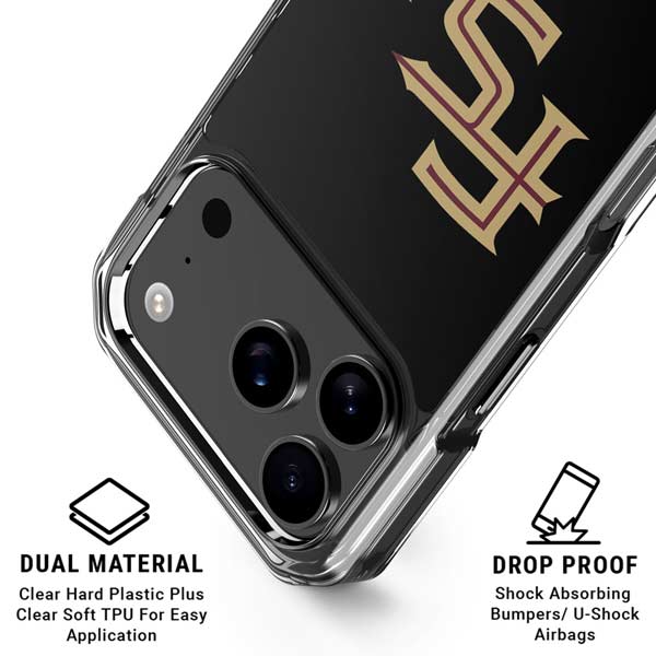 Florida State FSU Seminoles Black iPhone 17 Pro Max MagSafe Case