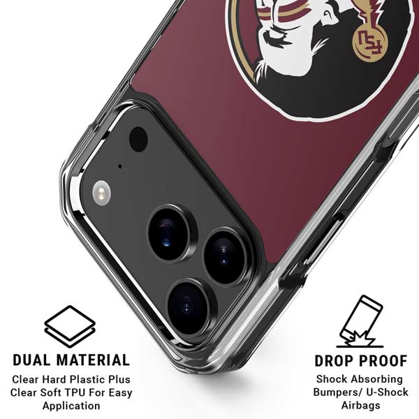 Florida State FSU Seminoles iPhone 17 Pro Clear Case
