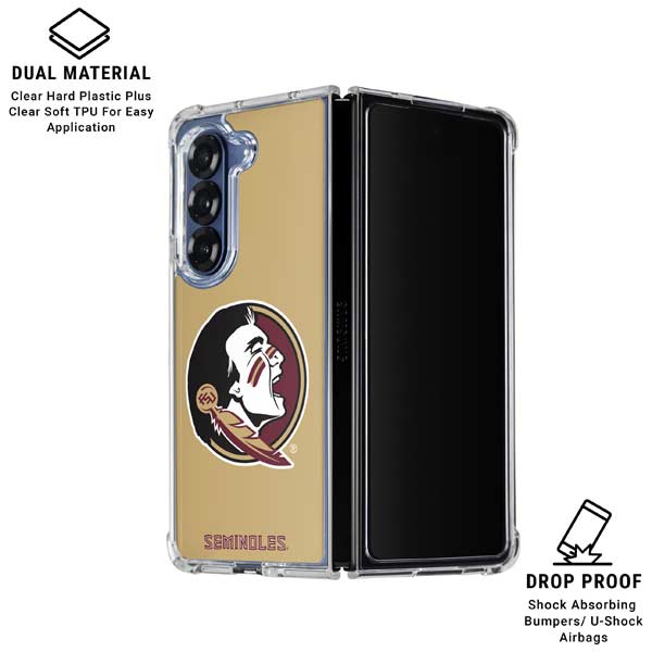 Florida State FSU Seminoles Logo Galaxy Z Fold7 Clear Case