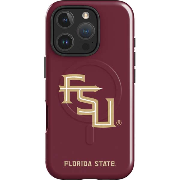 Florida State FSU Seminoles Maroon iPhone 16 Pro Max Magsafe Impact Case