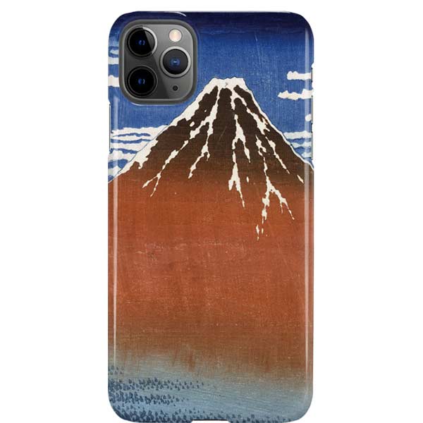 Hokusai Fuji Mountains in clear Weather iPhone Cases