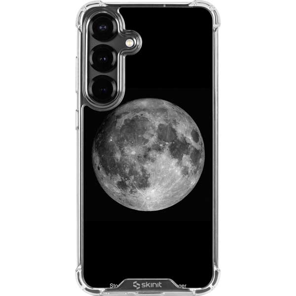 Full Moon Space Galaxy S26 Clear Case
