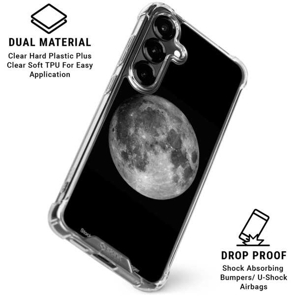 Full Moon Space Galaxy S26 Clear Case