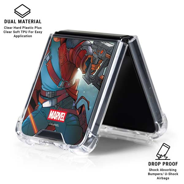 Marvel Star-Lord Galactic Showdown Galaxy Z Flip7 Clear Case