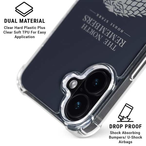 Game of Thrones: House Stark The North Remembers iPhone 17 Clear Case