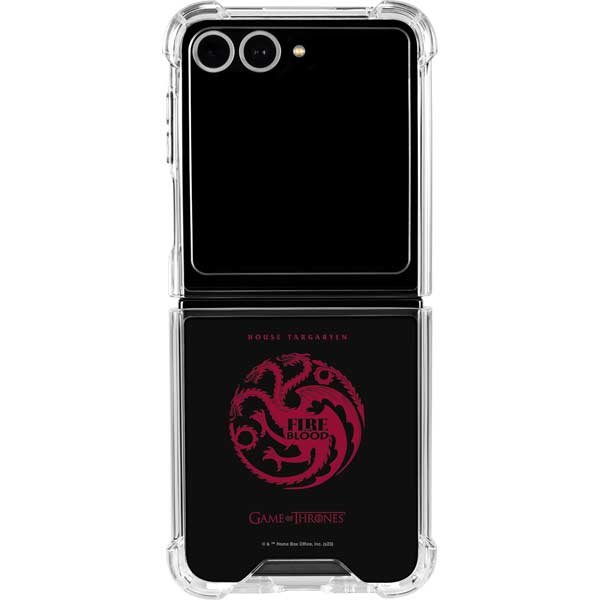 Game of Thrones: House Targaryen Galaxy Z Flip7 Clear Case