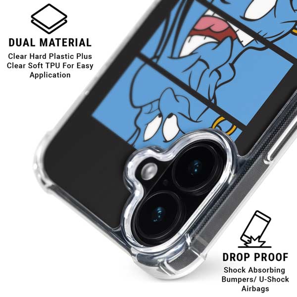 Disney Aladdin Genie Faces Grid iPhone 17 Clear Case