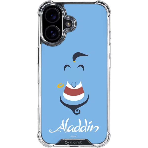 Disney Aladdin Genie Outline Art iPhone 17 Clear Case