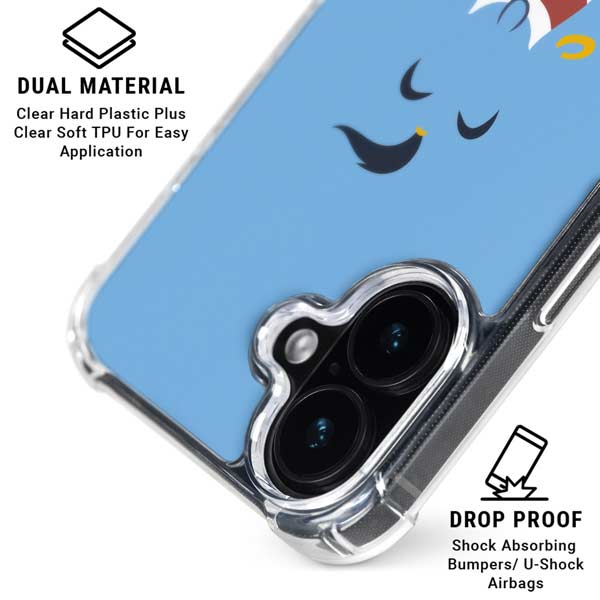 Disney Aladdin Genie Outline Art iPhone 17 Clear Case
