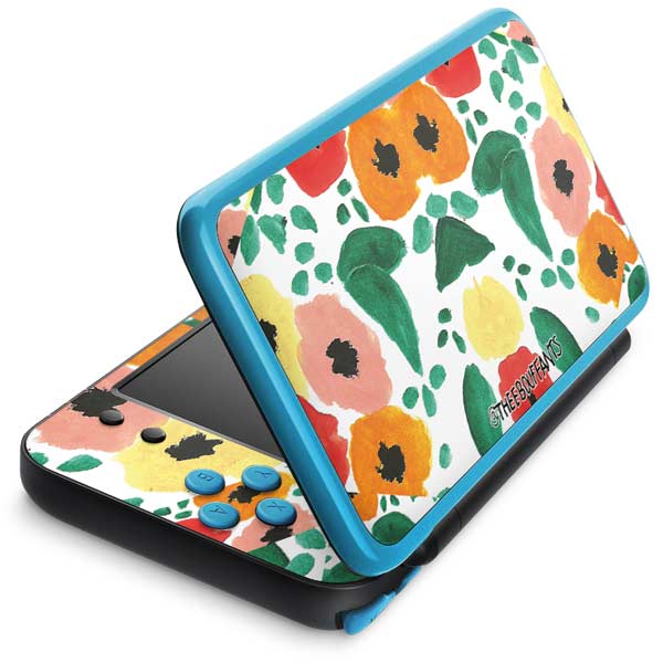 Bouffants and Broken Hearts Geometric Flowers Nintendo Skins