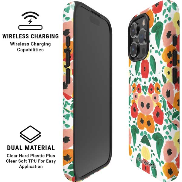 Bouffants and Broken Hearts Geometric Flowers iPhone 16 Pro Max Magsafe Impact Case