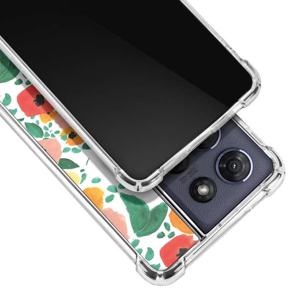 Bouffants and Broken Hearts Geometric Flowers Moto G Power 5G (2025) Clear Case