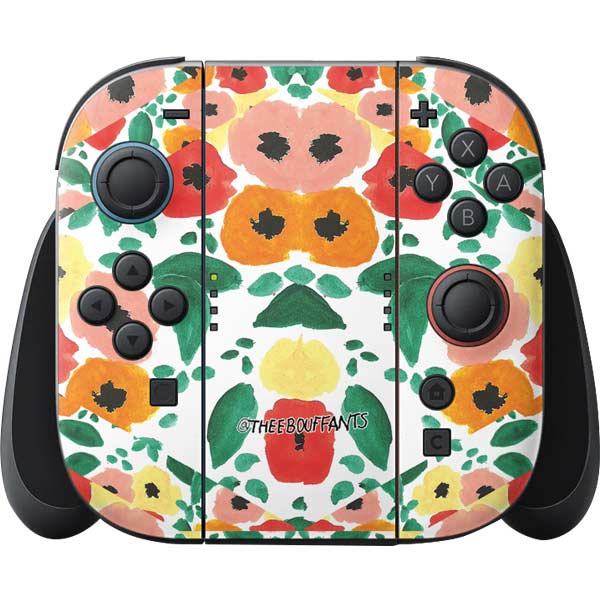 Bouffants and Broken Hearts Geometric Flowers Nintendo Skins