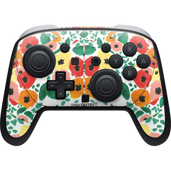 Bouffants and Broken Hearts Geometric Flowers Nintendo Skins