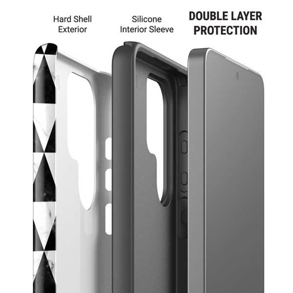 Geometric Marble Galaxy S26 Ultra Impact Case