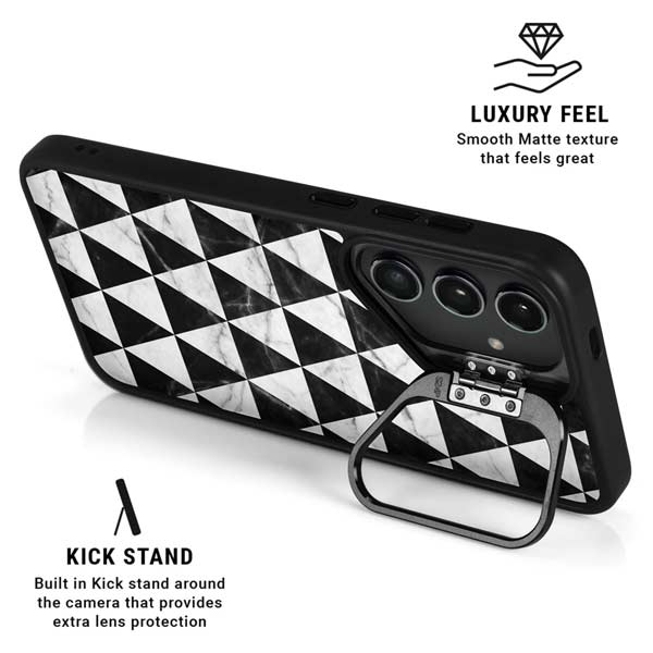 Geometric Marble Galaxy S26 Ultra Kickstand Case