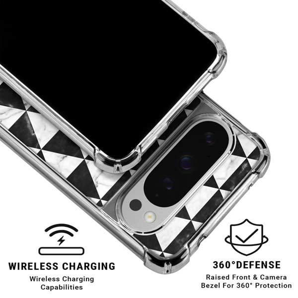Geometric Marble Google Pixel 10 Pro Clear Case