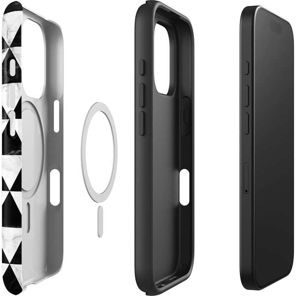 Geometric Marble iPhone 16 Pro Magsafe Impact Case