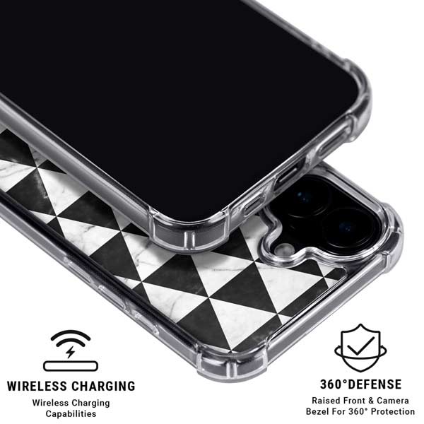 Geometric Marble iPhone 17 Clear Case