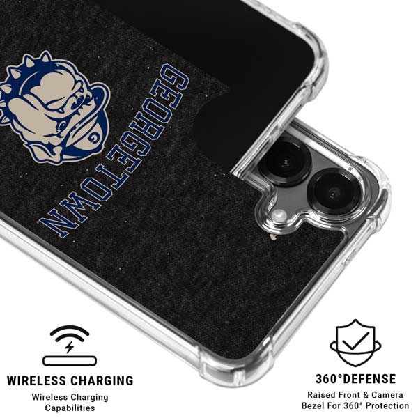 Georgetown University Hoyas Bulldog Galaxy S26 Clear Case