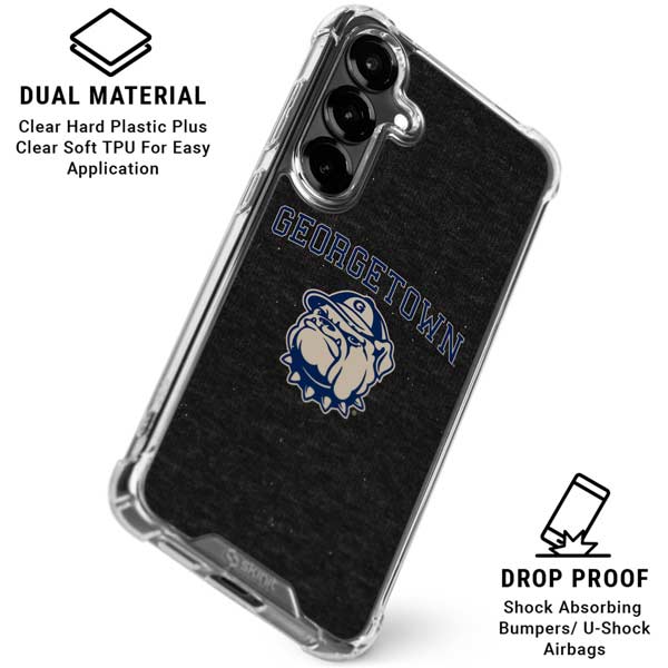 Georgetown University Hoyas Bulldog Galaxy S26 Clear Case