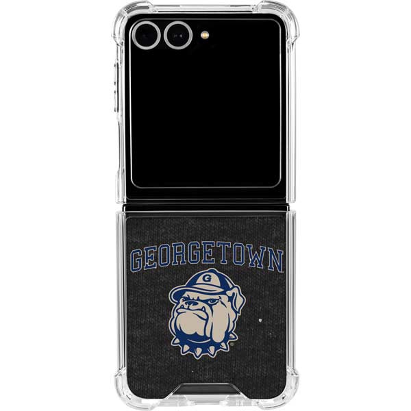 Georgetown University Hoyas Bulldog Galaxy Z Flip7 Clear Case