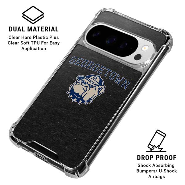 Georgetown University Hoyas Bulldog Google Pixel 10 Pro Clear Case