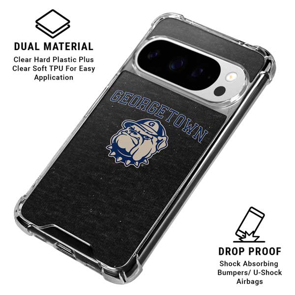 Georgetown University Hoyas Bulldog Google Pixel 10 Pro XL Clear Case