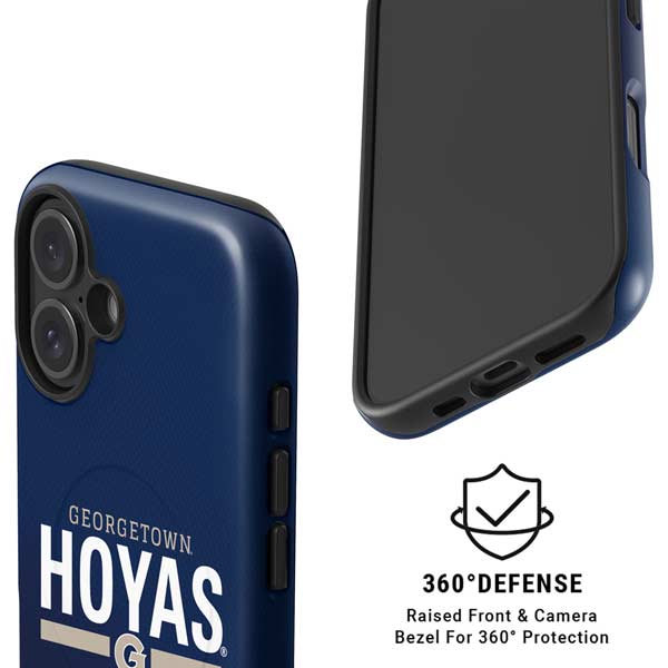 Georgetown University Hoyas Stripe iPhone 16 Plus Magsafe Impact Case