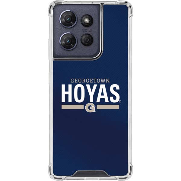 Georgetown University Hoyas Stripe Moto G Power 5G (2025) Clear Case