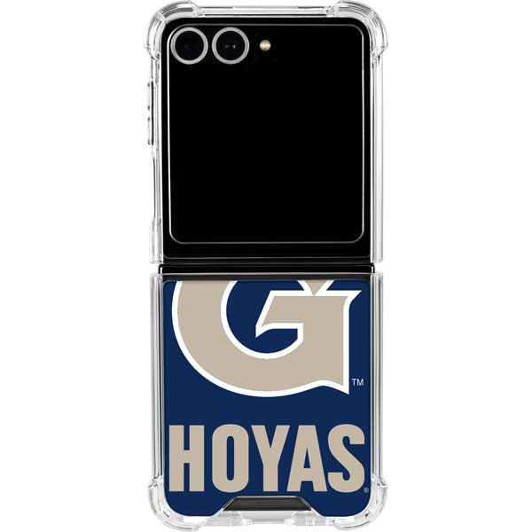 Georgetown University Large Logo Galaxy Z Flip7 Clear Case