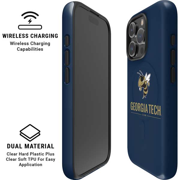 Georgia Institute of Technology Est 1885 Navy iPhone 16 Pro Magsafe Impact Case