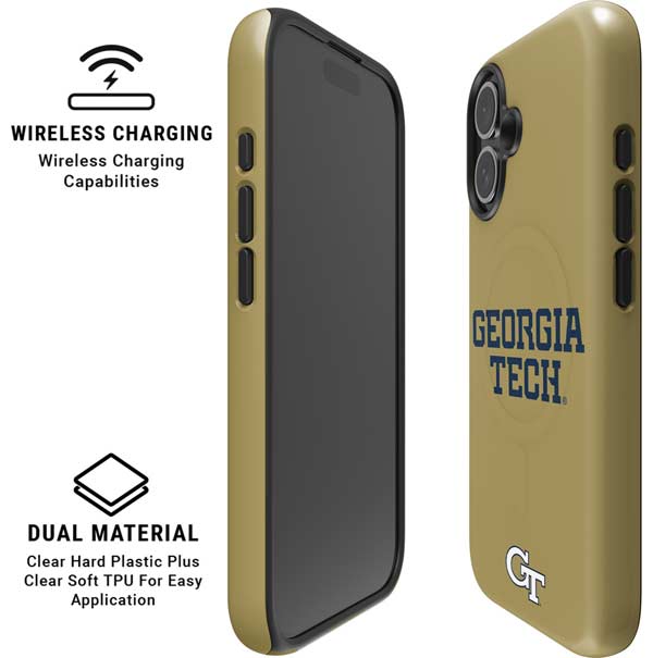 Georgia Institute of Technology LogoType Gold iPhone 16 Plus Magsafe Impact Case