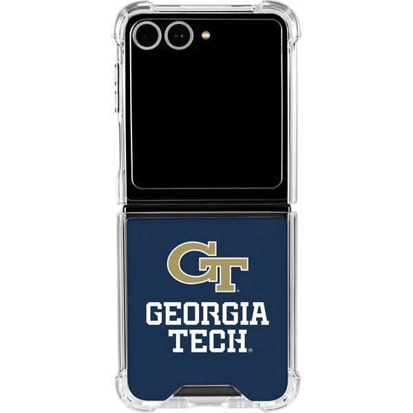 Georgia Institute of Technology GT Blue Galaxy Z Flip7 Clear Case