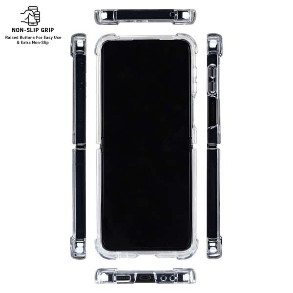 Georgia Institute of Technology GT Blue Galaxy Z Flip7 Clear Case