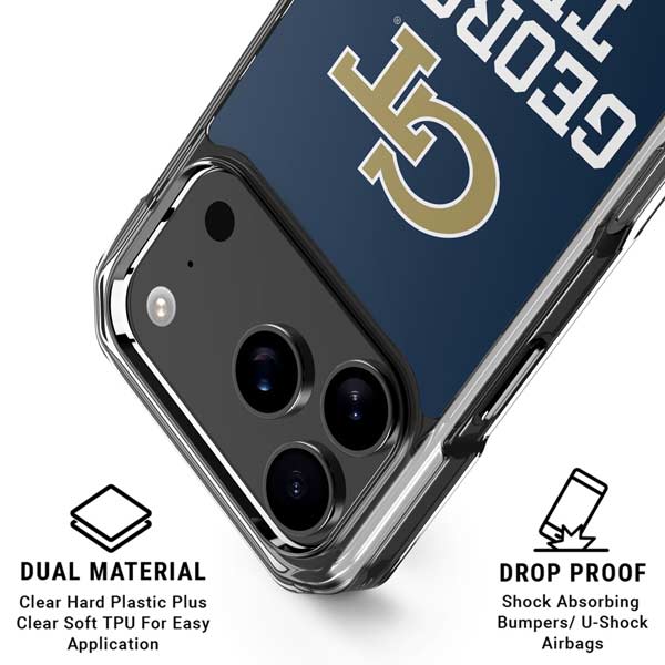 Georgia Institute of Technology GT Blue iPhone 17 Pro Clear Case