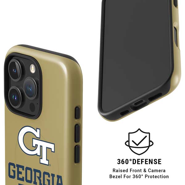 Georgia Institute of Technology Gold LogoType GT iPhone 16 Pro Max Magsafe Impact Case