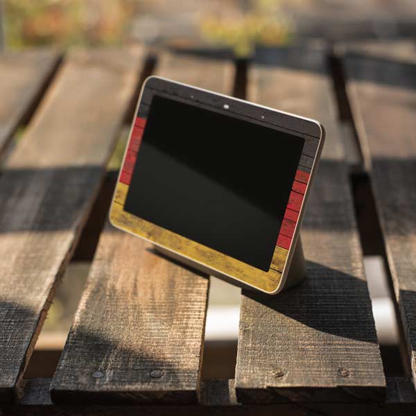 German Flag Dark Wood Google Home Hub Skin