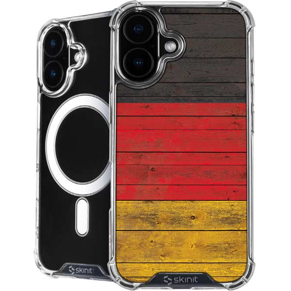 German Flag Dark Wood iPhone 17 MagSafe Case