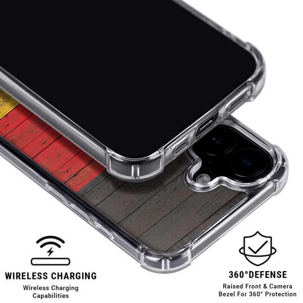 German Flag Dark Wood iPhone 17 MagSafe Case