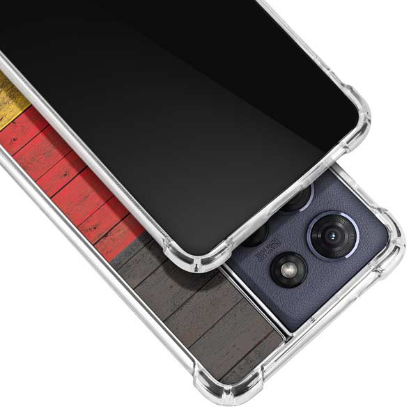 German Flag Dark Wood Moto G 5G (2025) Clear Case