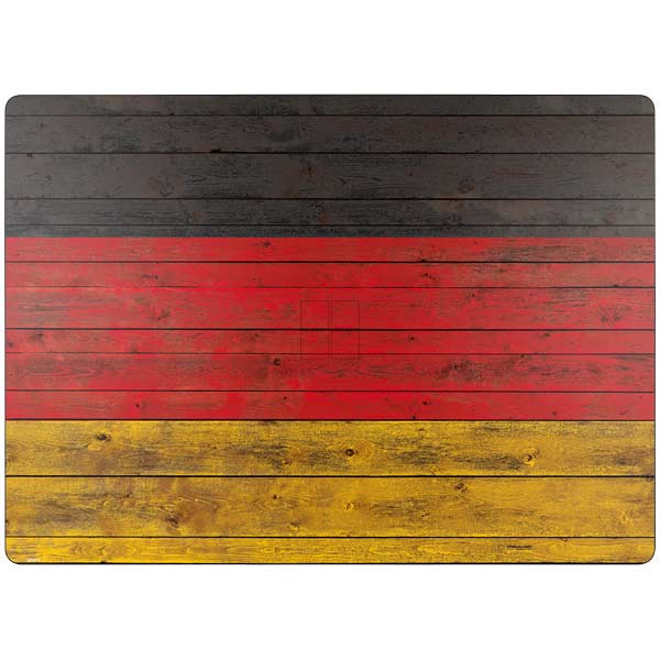 German Flag Dark Wood Surface Laptop 7 13.8in Skin