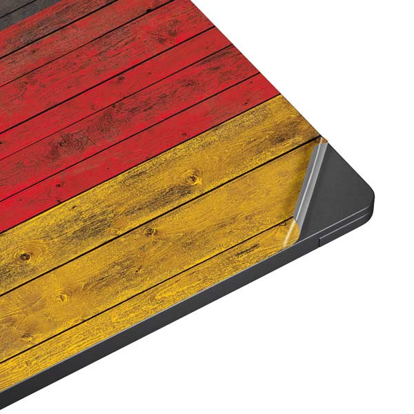 German Flag Dark Wood Surface Laptop 7 13.8in Skin