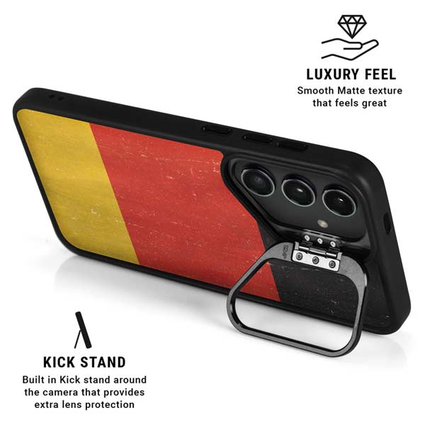 German Flag Distressed Galaxy S26 Plus Kickstand Case