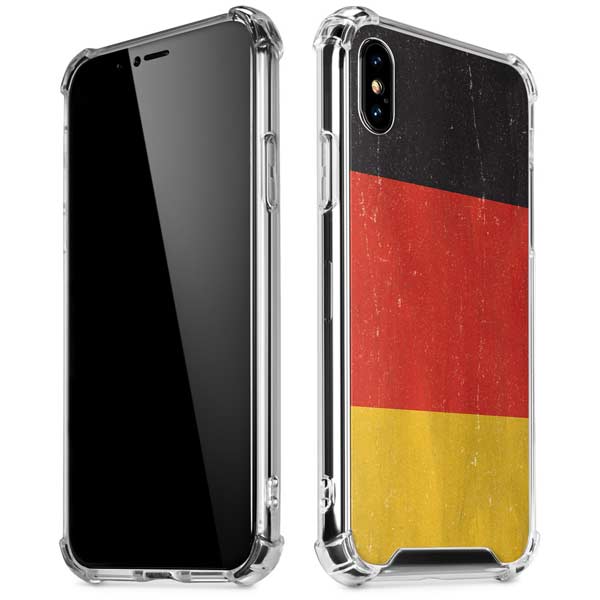 German Flag Distressed iPhone X/XS Clear Case