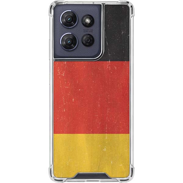 German Flag Distressed Moto G 5G (2025) Clear Case